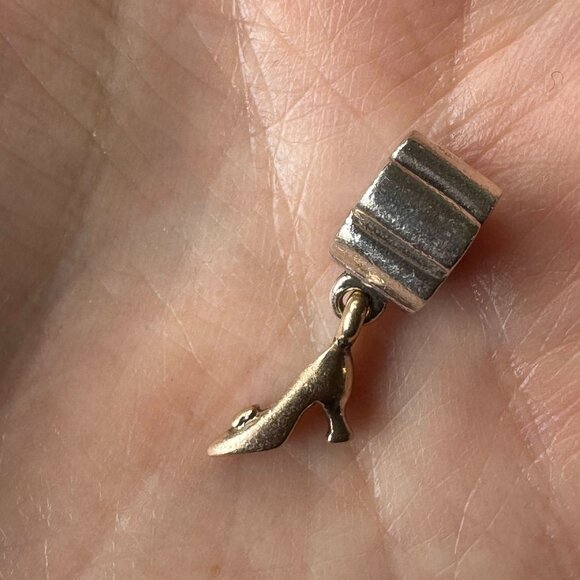 Pandora Stiletto Shoe Two Tone Charm - Picture 2 of 7